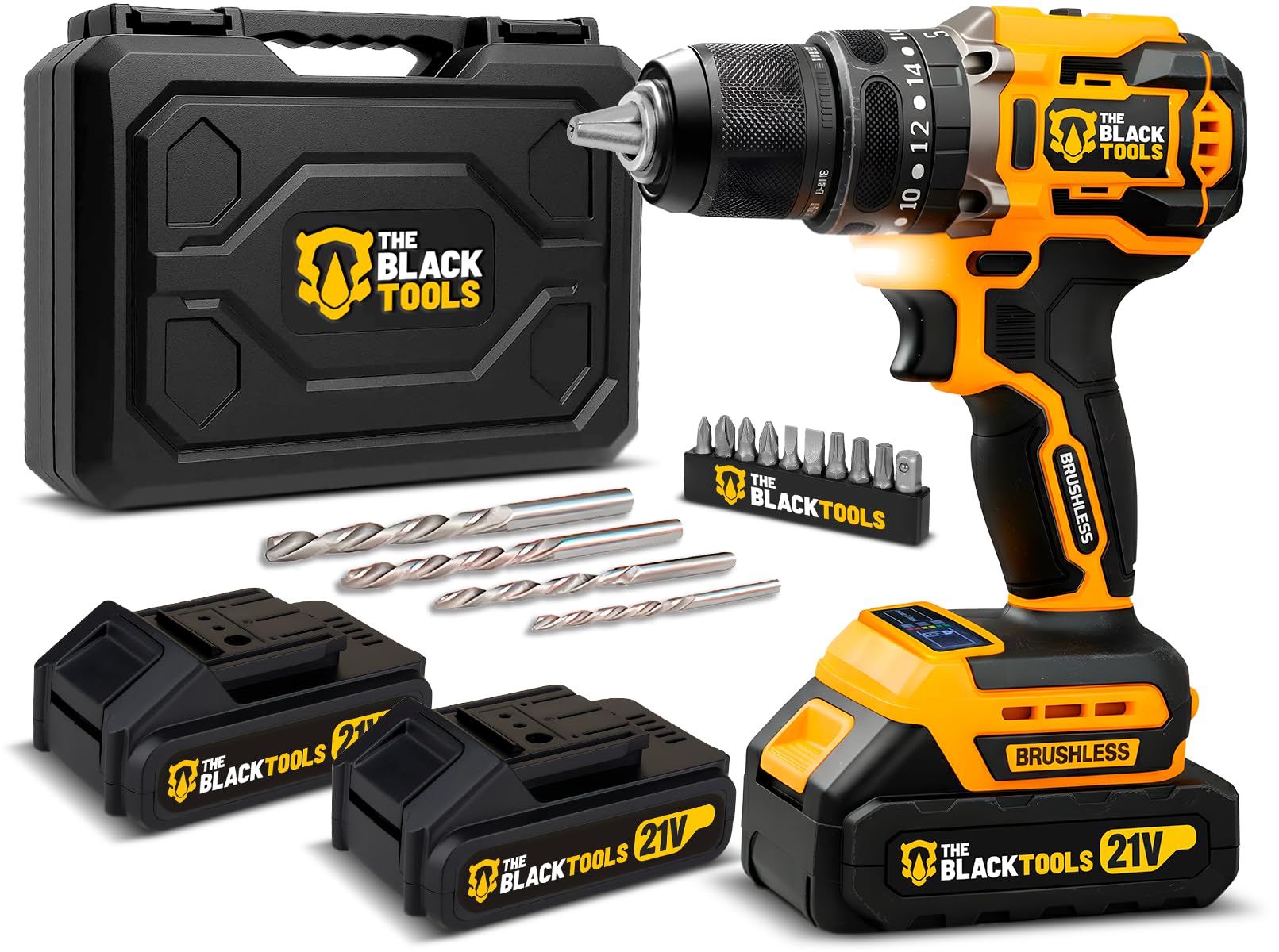 Parafusadeira Furadeira de Impacto Sem Fio 21V Brushless 2